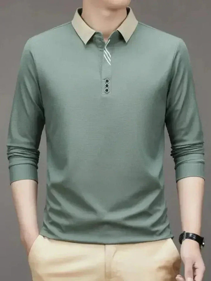 Rene™ | Camisa Polo Elegante de Manga Longa