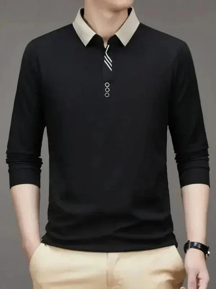 Rene™ | Camisa Polo Elegante de Manga Longa