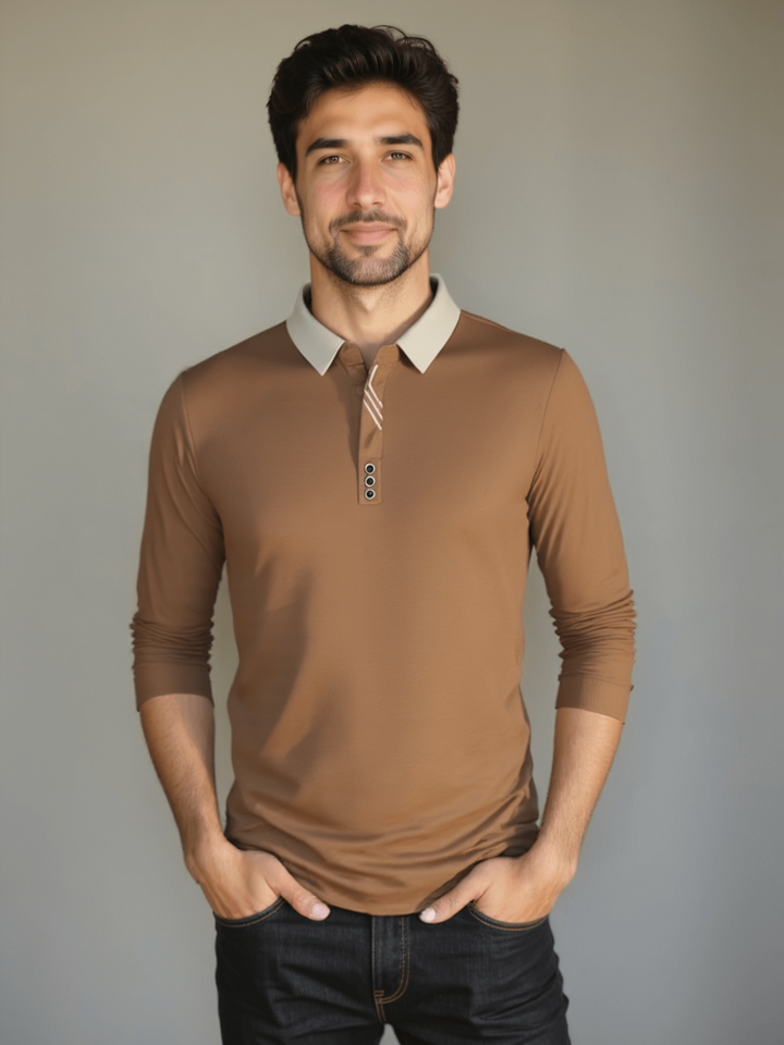 Rene™ | Camisa Polo Elegante de Manga Longa