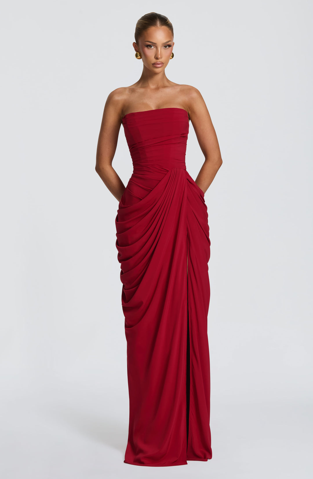 Vestido Longo com Corpete e Abertura - Estilo Palavra de Honra