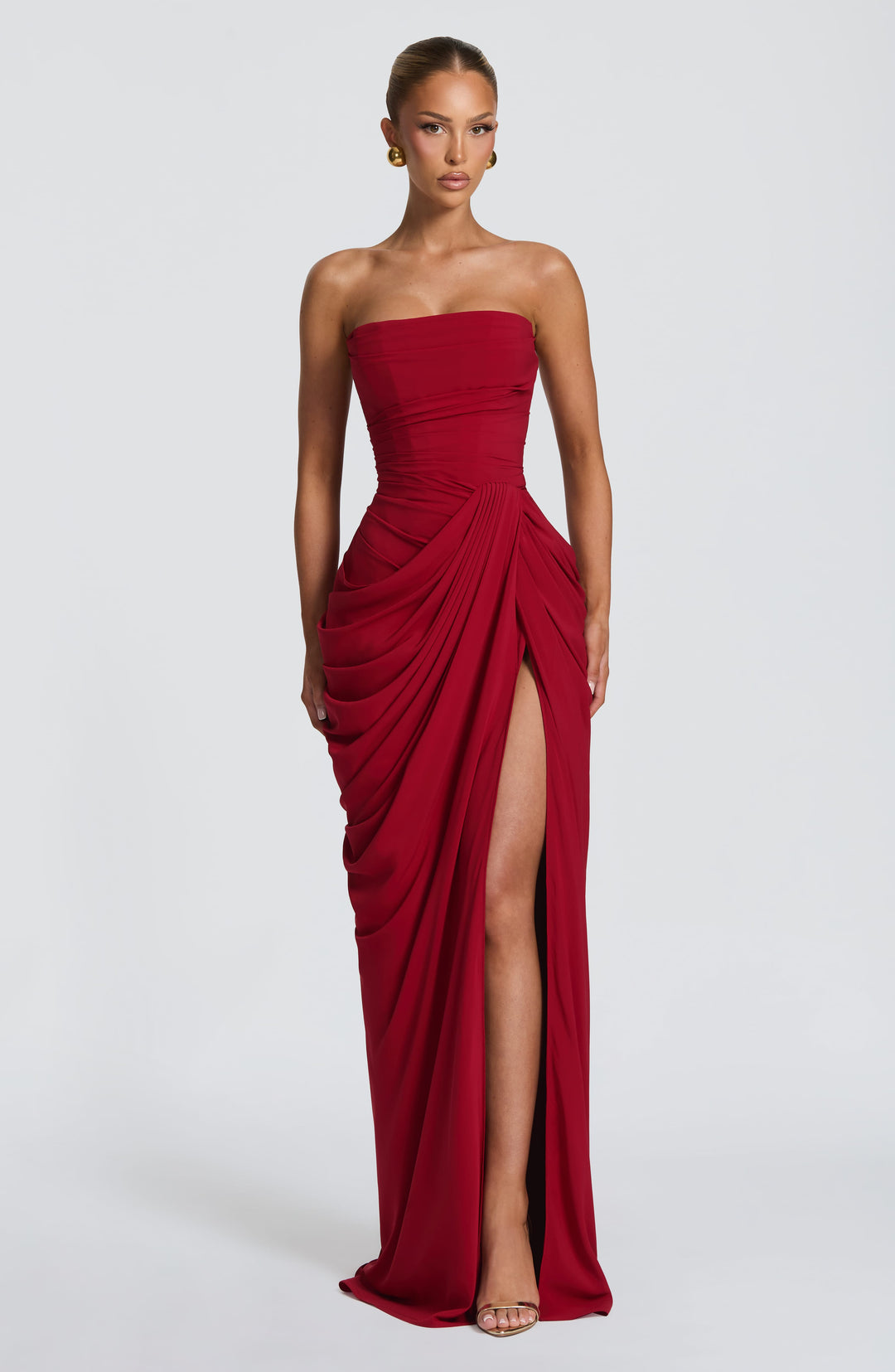 Vestido Longo com Corpete e Abertura - Estilo Palavra de Honra