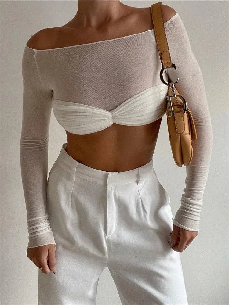 Translucent Knit Top Kendall