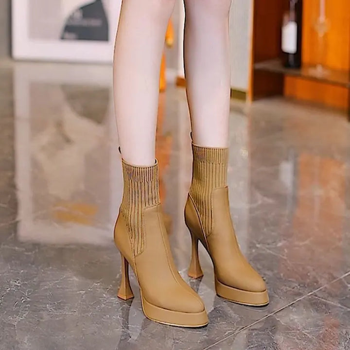 Eugénia - Botas Elegantes com Plataforma para Conforto Feminino