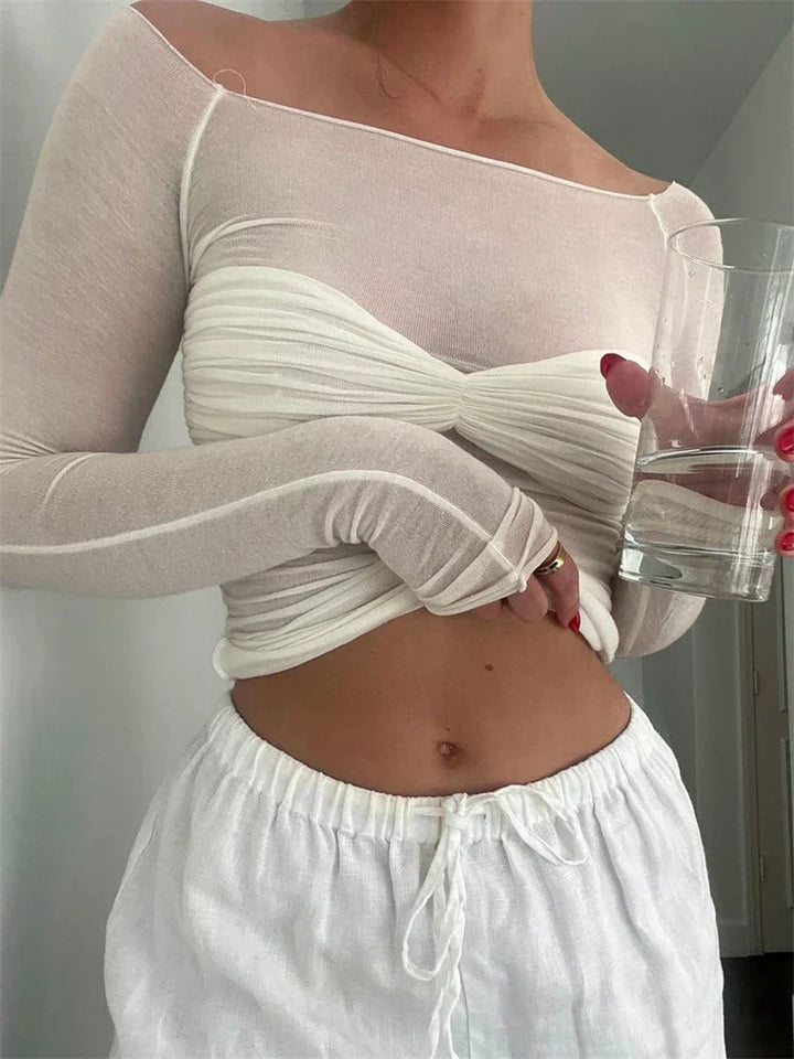 Translucent Knit Top Kendall