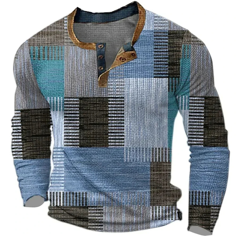 BEECK™ | Camiseta Masculina de Manga Longa Colorida