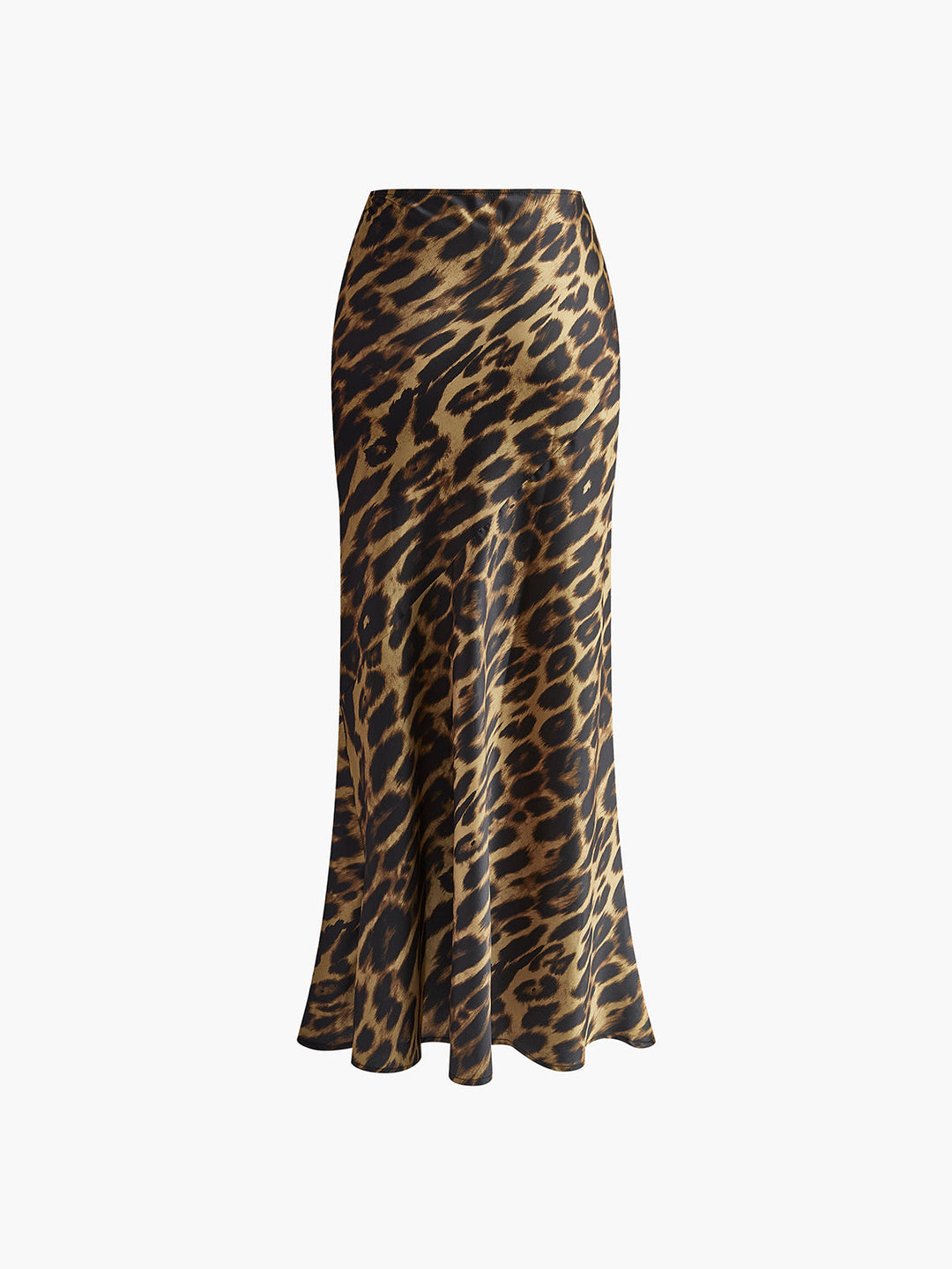 Saia Maxi Justa com Estampa de Leopardo