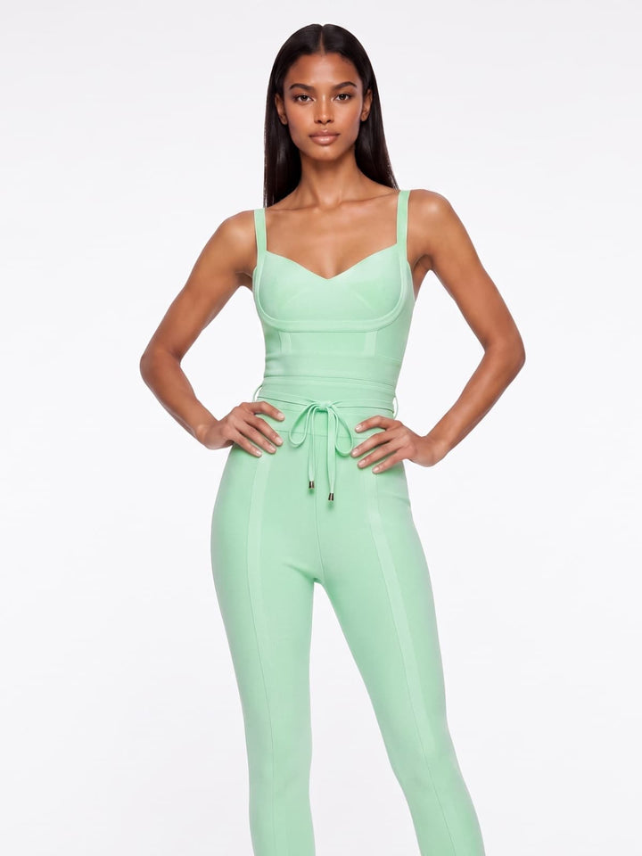 Macacão Bodycon Sorexil com Decote em V Elegante