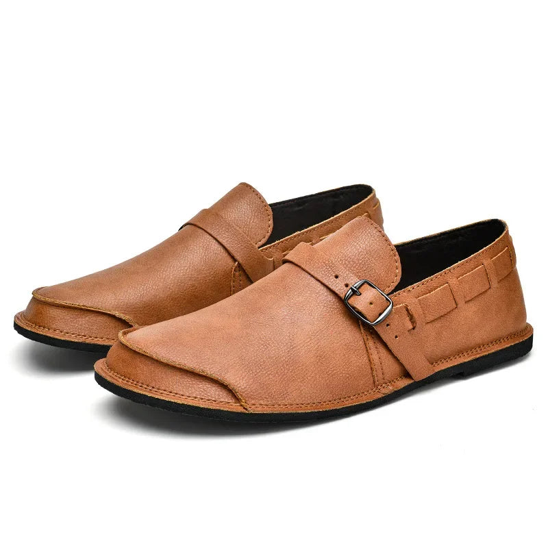 Elegantes Mocassins de Couro