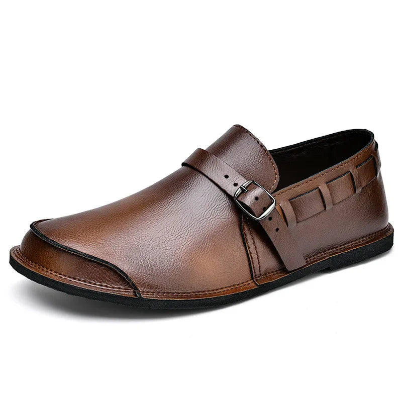 Elegantes Mocassins de Couro
