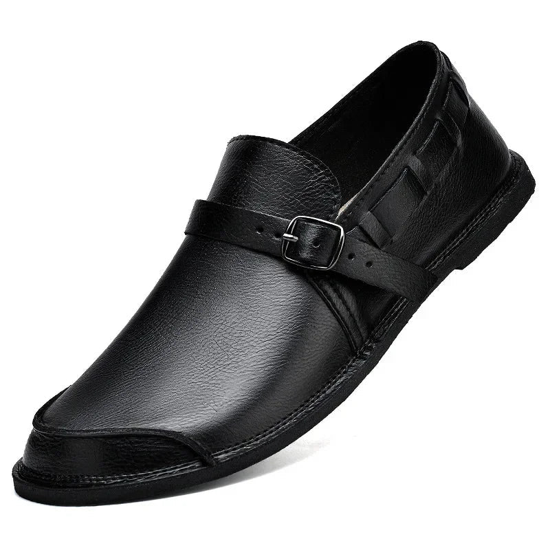 Elegantes Mocassins de Couro