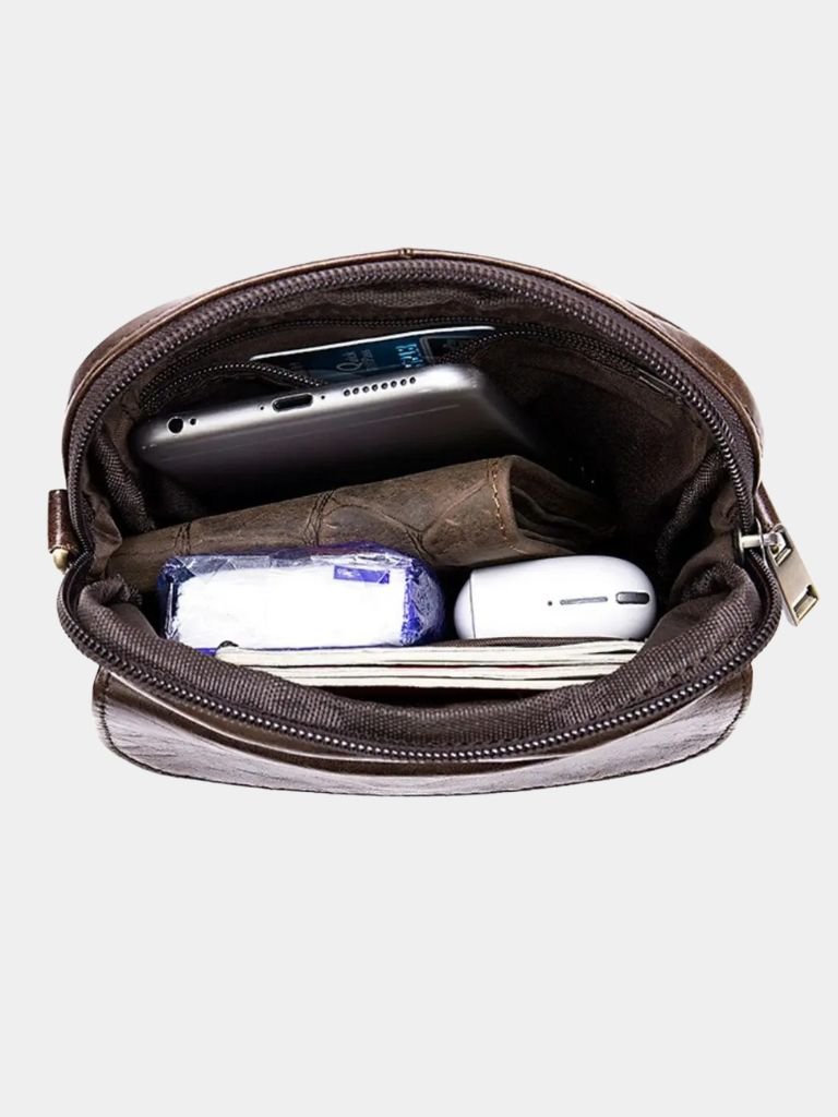 Tobias™ | Bolsa Crossover de Couro