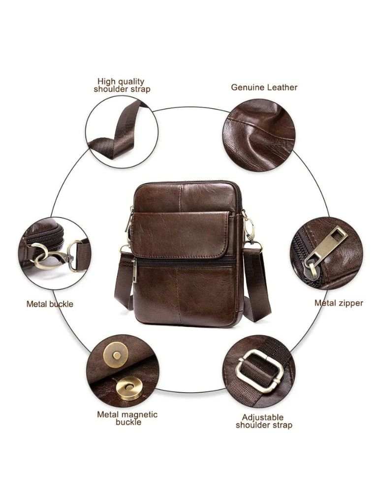 Tobias™ | Bolsa Crossover de Couro