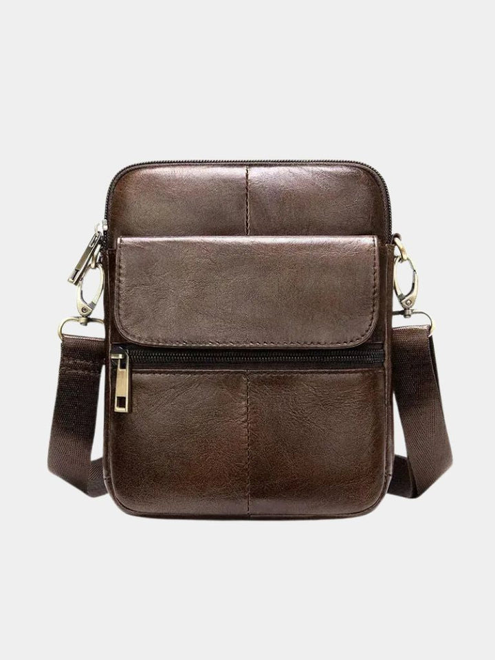 Tobias™ | Bolsa Crossover de Couro