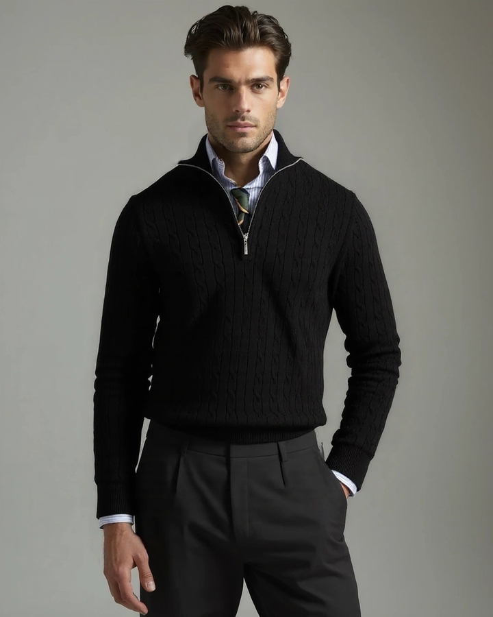 Tobias™ | Sweatshirt com zíper e estampa