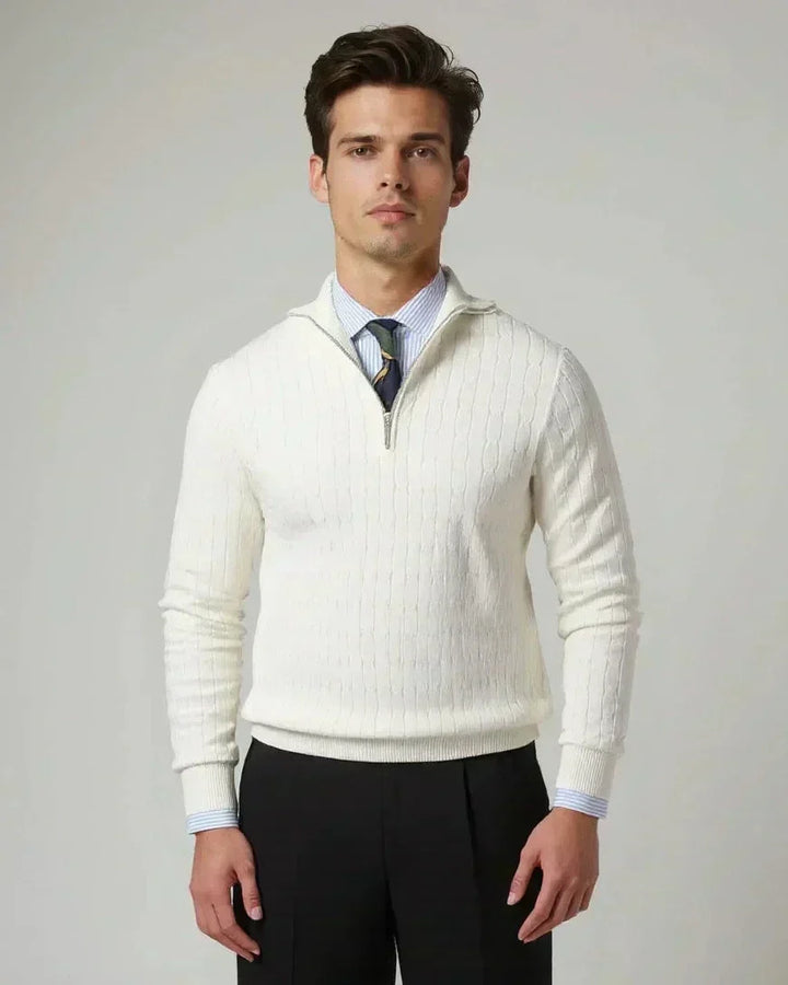 Tobias™ | Sweatshirt com zíper e estampa