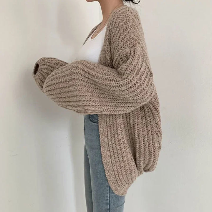 Oversized Sleeve Knit Cardigan