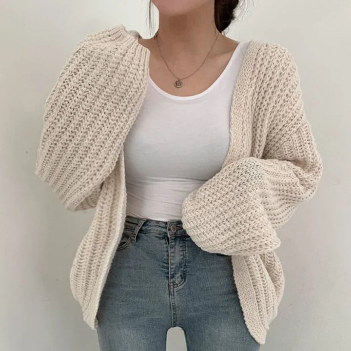 Oversized Sleeve Knit Cardigan