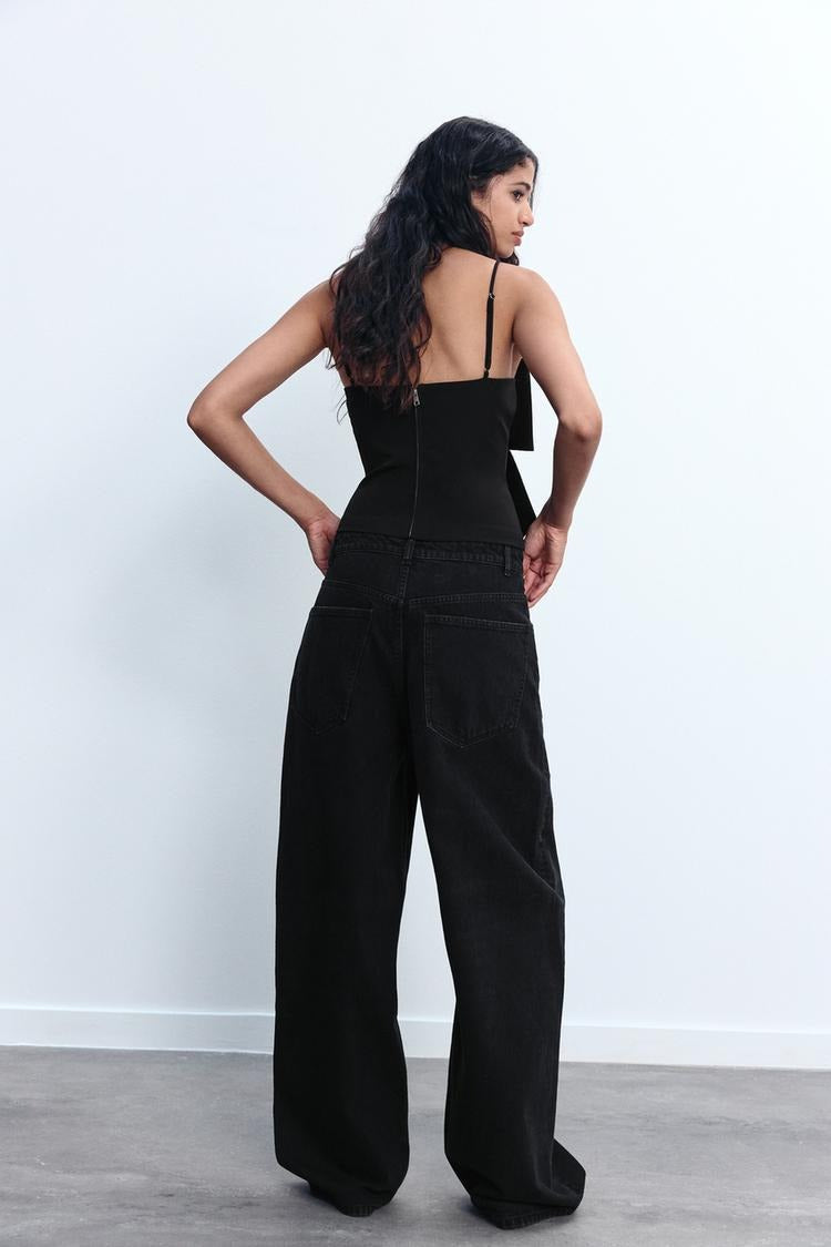 Crop Top com Laço Brilhante