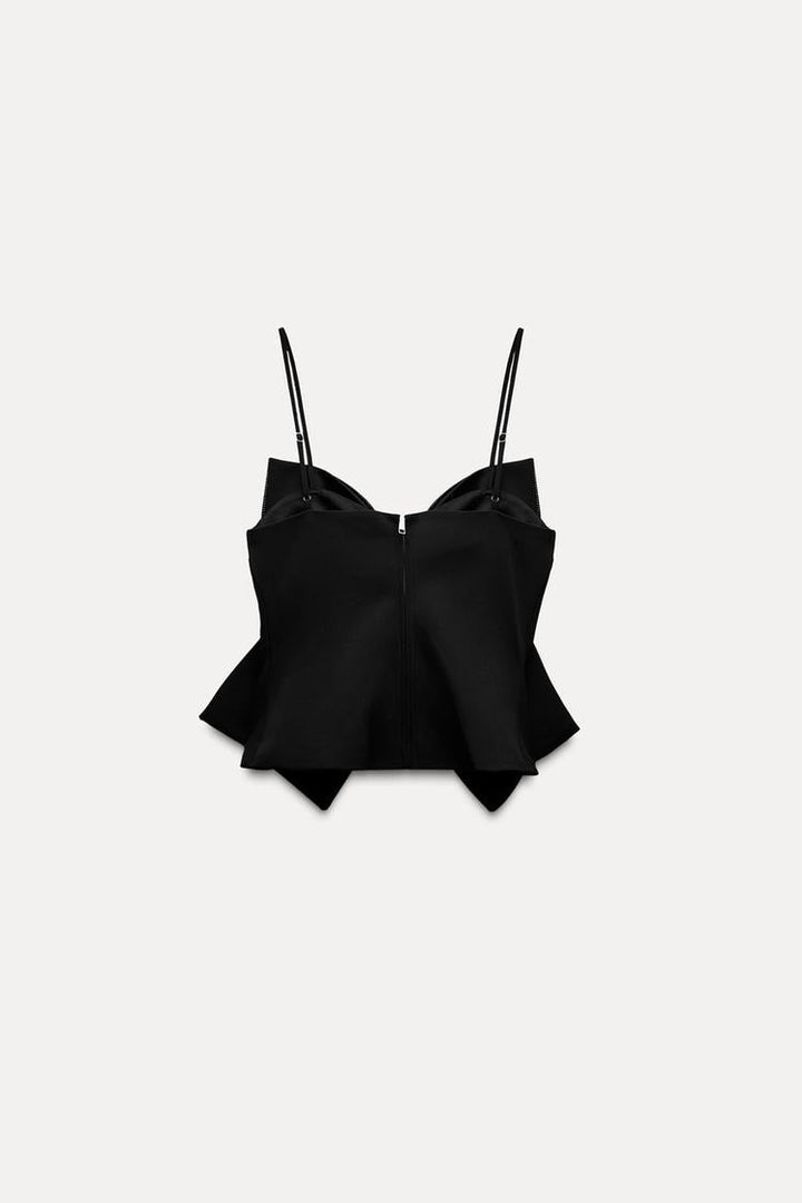 Crop Top com Laço Brilhante
