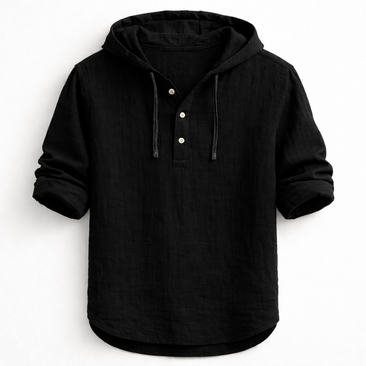 Daniel - Camisa de Linho com Capuz Estiloso