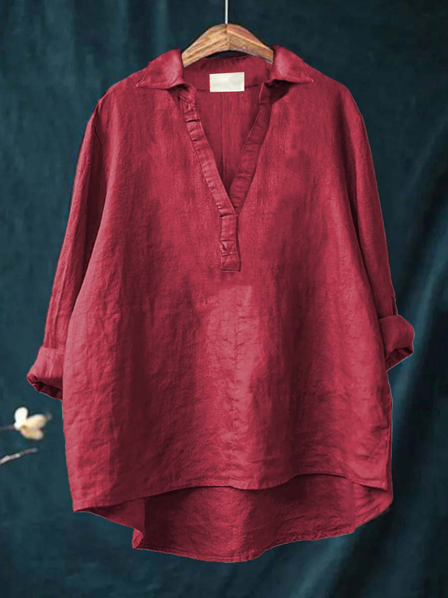 Andrea | Blusa de Linho Elegante para o Verão