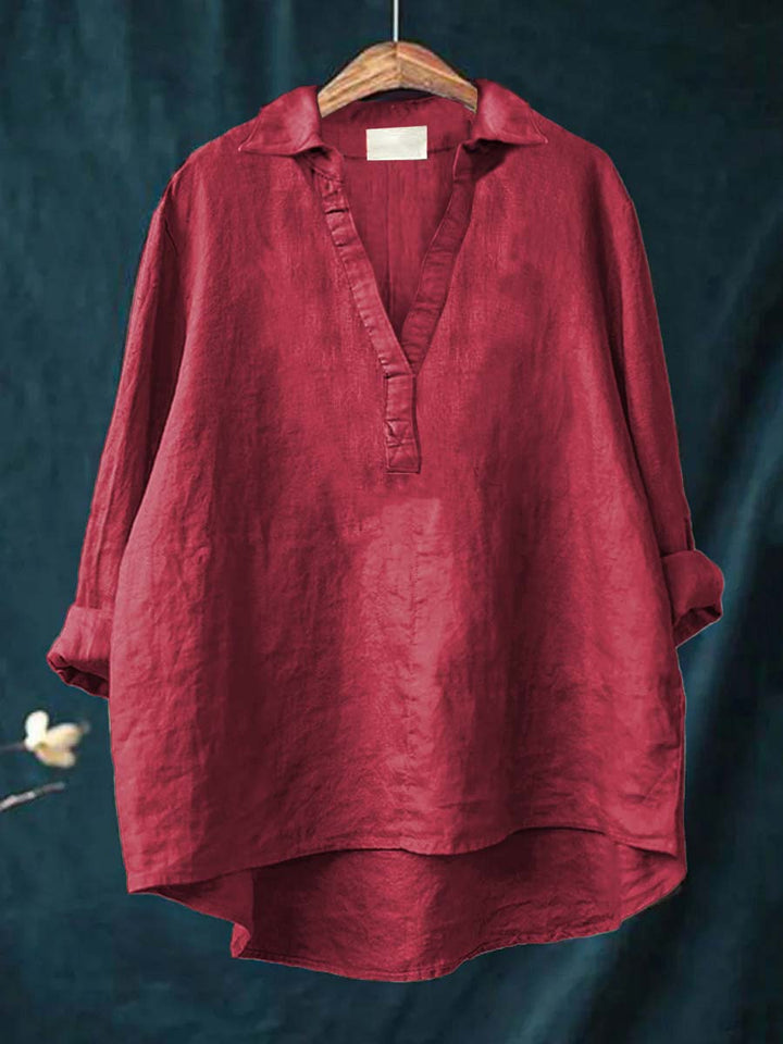 Andrea | Blusa de Linho Elegante para o Verão