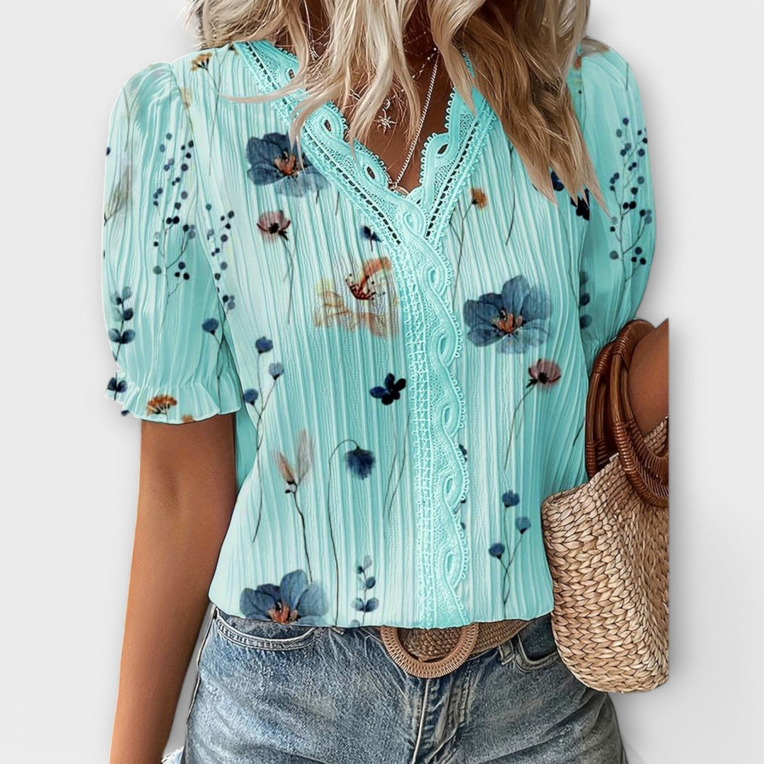 Emília - Blusa com decote em V