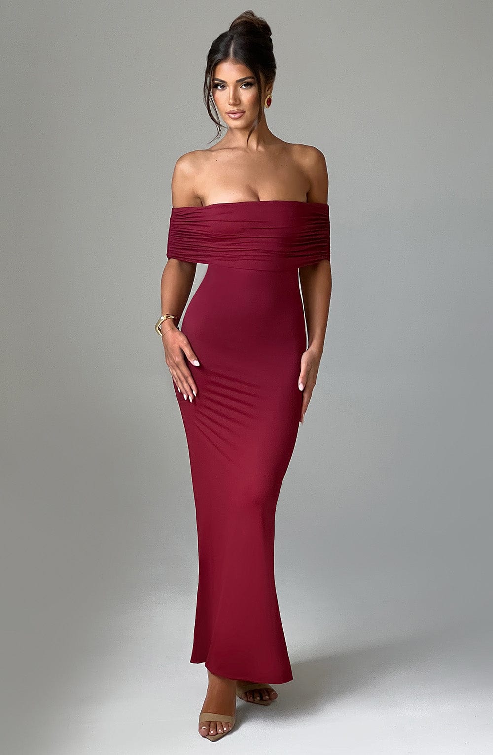 Tindra | Elegante Robe Longue Bardot