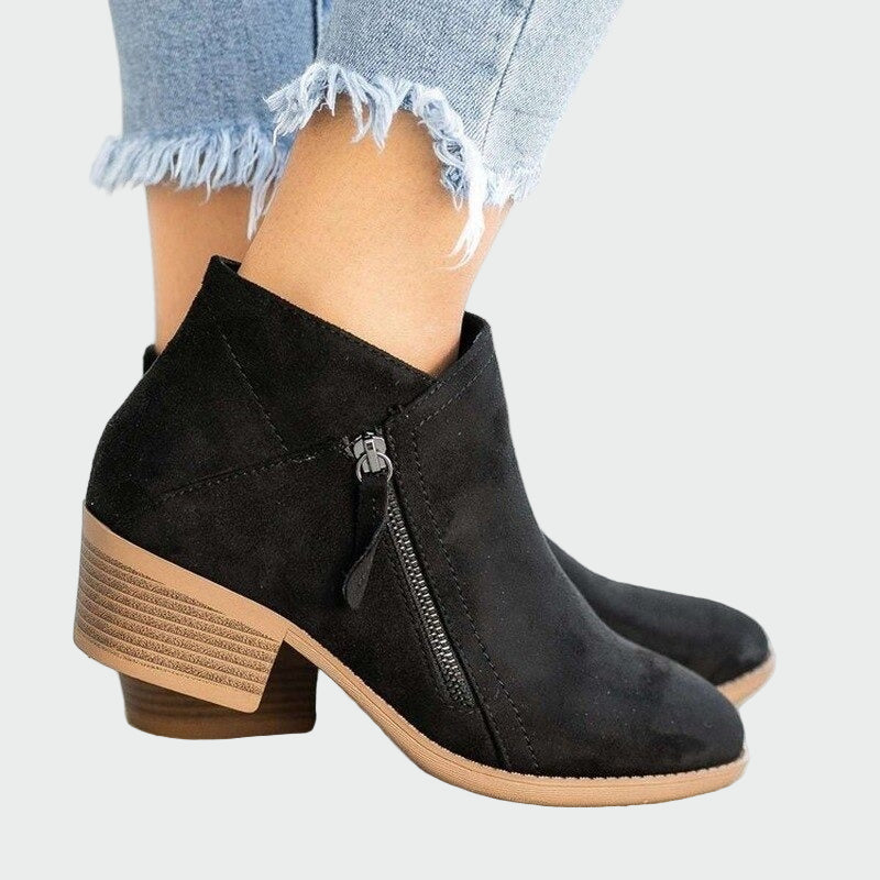Botas de Inverno Ortopédicas de Couro Premium com Salto