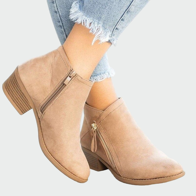 Botas de Inverno Ortopédicas de Couro Premium com Salto