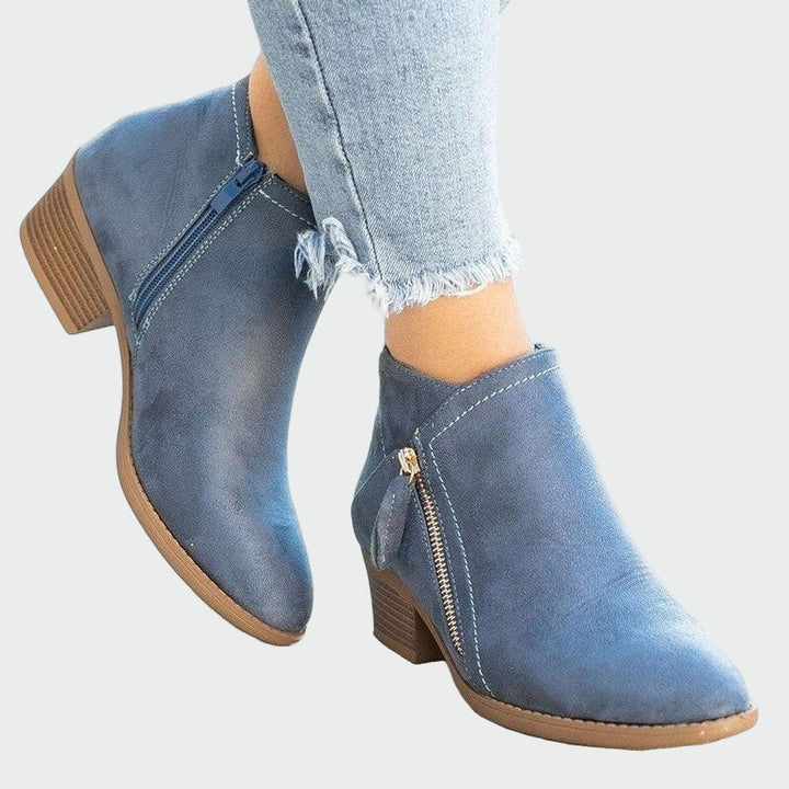 Botas de Inverno Ortopédicas de Couro Premium com Salto