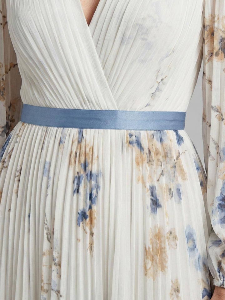 Anaïs | Vestido Maxi Floral com Mangas Longas