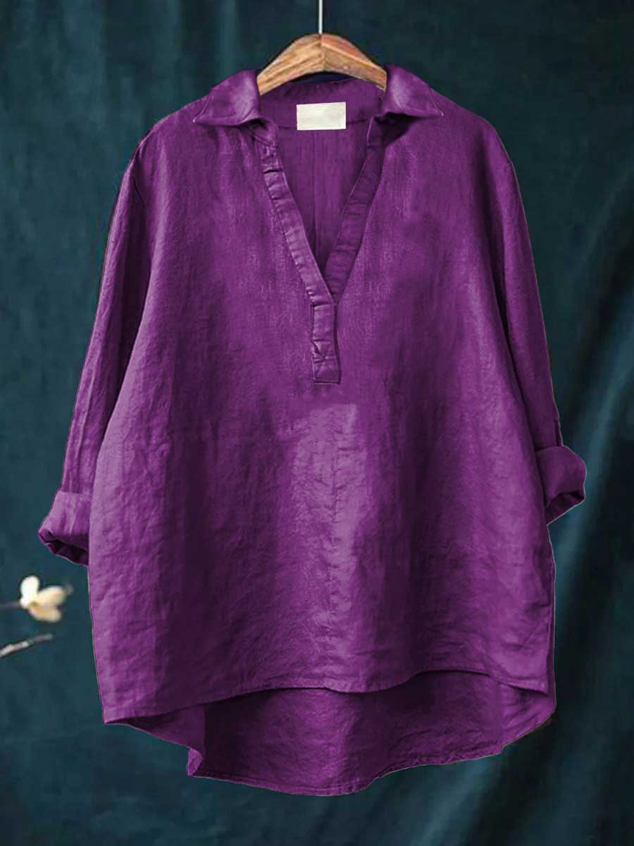Andrea | Blusa de Linho Elegante para o Verão