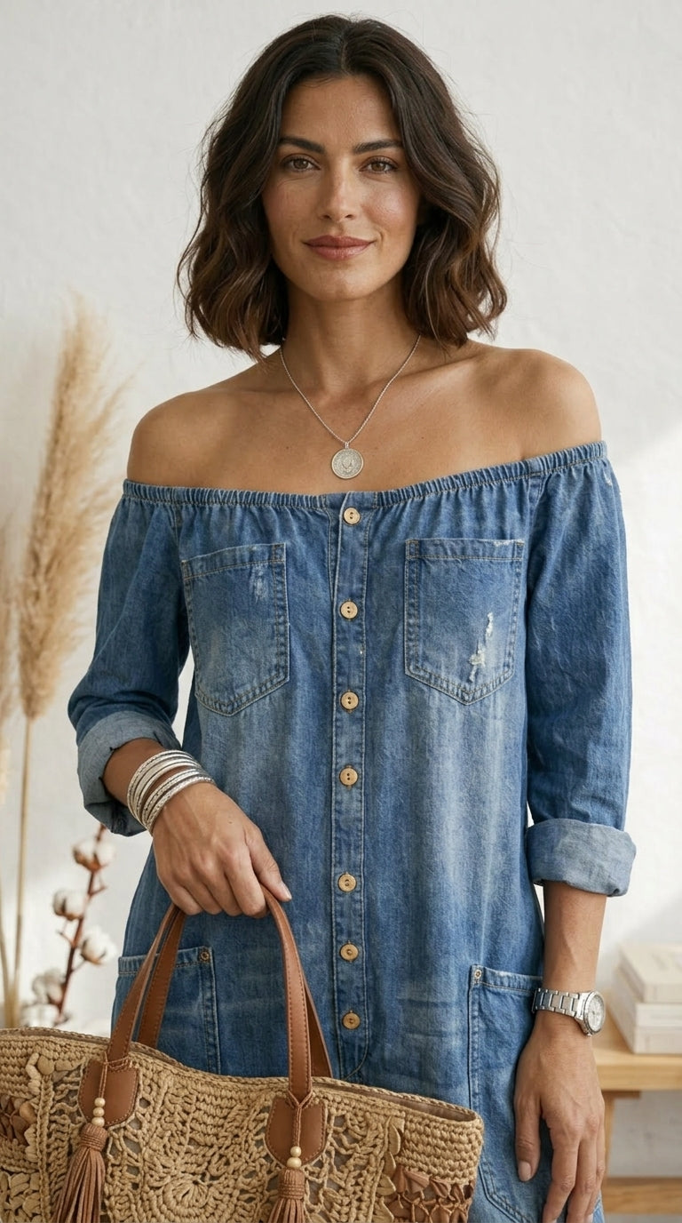 Alma | Off-Shoulder Bardot Top