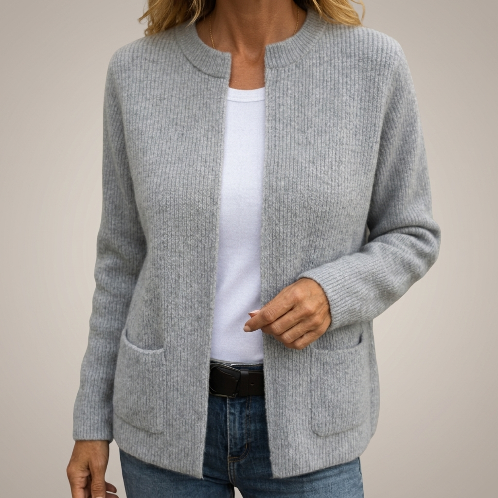 Colette | Colete Zippado em Malha Quente com Bolso