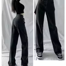 Jeans de Cintura Alta con Corte Recto