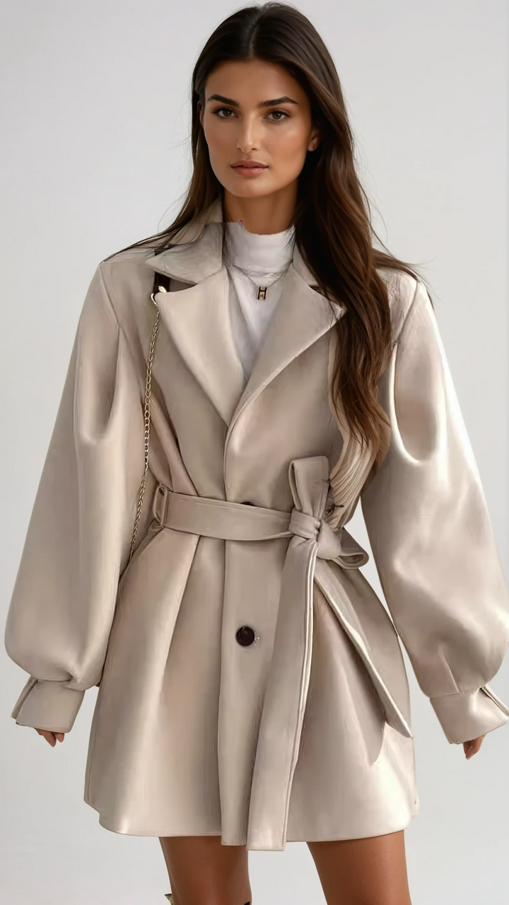 Soho Feminine Dress Coat with Belt