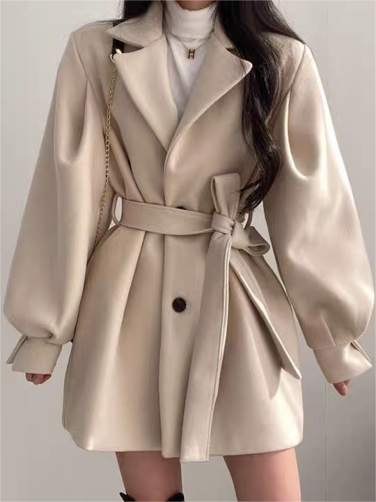 Soho Feminine Dress Coat with Belt