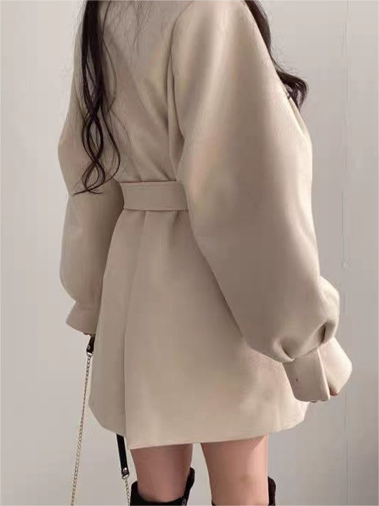 Soho Feminine Dress Coat with Belt