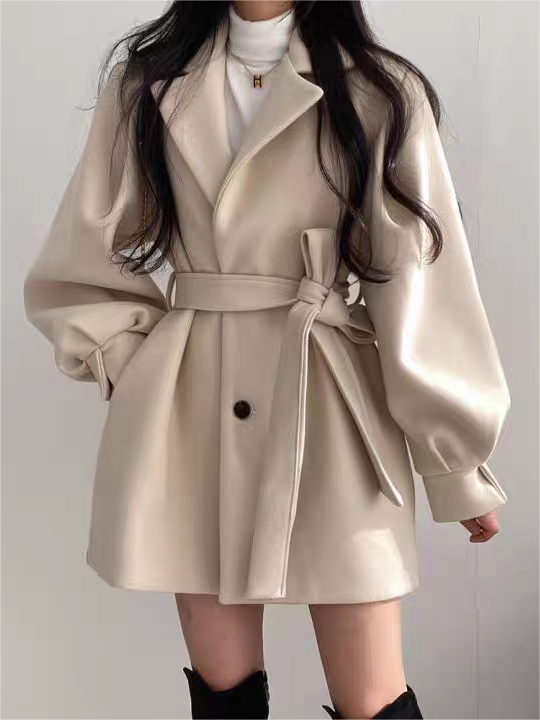 Soho Feminine Dress Coat with Belt