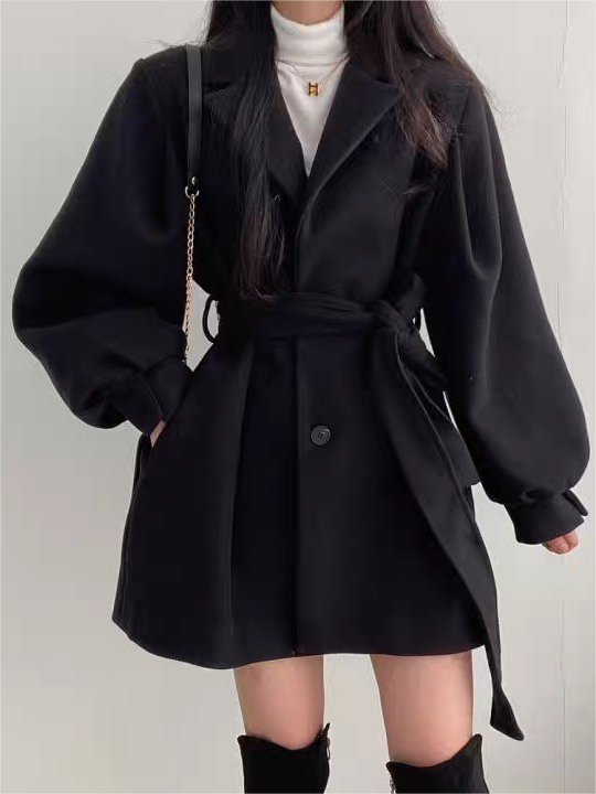 Soho Feminine Dress Coat with Belt